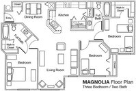 3x2 - 3 Bedrooms 2 Bath Call for rates - 1 to 3 bedrooms Call for Rates - Willow Lake Apartments in Apopka, Florida