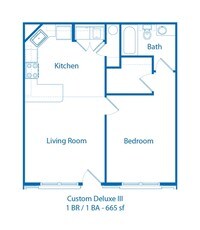 Custom Deluxe Iii - 1 Bedrooms 1 Bath from $660 - 1 to 2 Beds from $610 to $810 - Links at Rainbow Curve Apartments in Bentonville, Arkansas