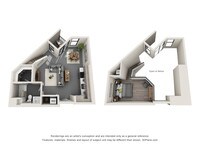A1 M - 1 Bedrooms 1 Bath from $2640 to $2790 - Studio to 3 bedrooms from $1785 to $4795 - Topaz Apartments in Los Angeles, California