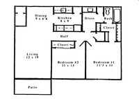 floorplan - 1 to 2 bedrooms Call for Rates - SouthBay Apartments in Mobile, Alabama