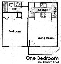 floorplan - 1 to 2 bedrooms from $530 to $665 - Acacia Gardens Apartments in Tucson, Arizona