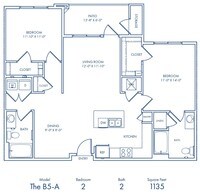 B5 A - 2 Bedrooms 2 Bath from $2178 - Studio to 3 bedrooms from $1338 to $2989 - Camden North End Apartments in Phoenix, Arizona