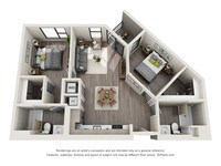 B1 - 2 Bedrooms 2 Bath from $3295 to $3450 - Studio to 3 bedrooms from $1785 to $4795 - Topaz Apartments in Los Angeles, California