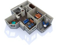 floorplan - 1 to 3 bedrooms from $960 to $1340 - Carlyle At South Mountain Apartments in Phoenix, Arizona