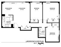 3 Bedroom - 3 Bedrooms 1 Bath from $2175 - 1 to 3 Beds from $1580 to $2175 - Canterbury Place in Roslindale, Massachusetts