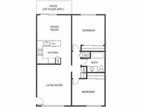 floorplan - 1 to 2 bedrooms from $1149 to $1289 - Sierra Gardens Apartment Homes in Riverside, California
